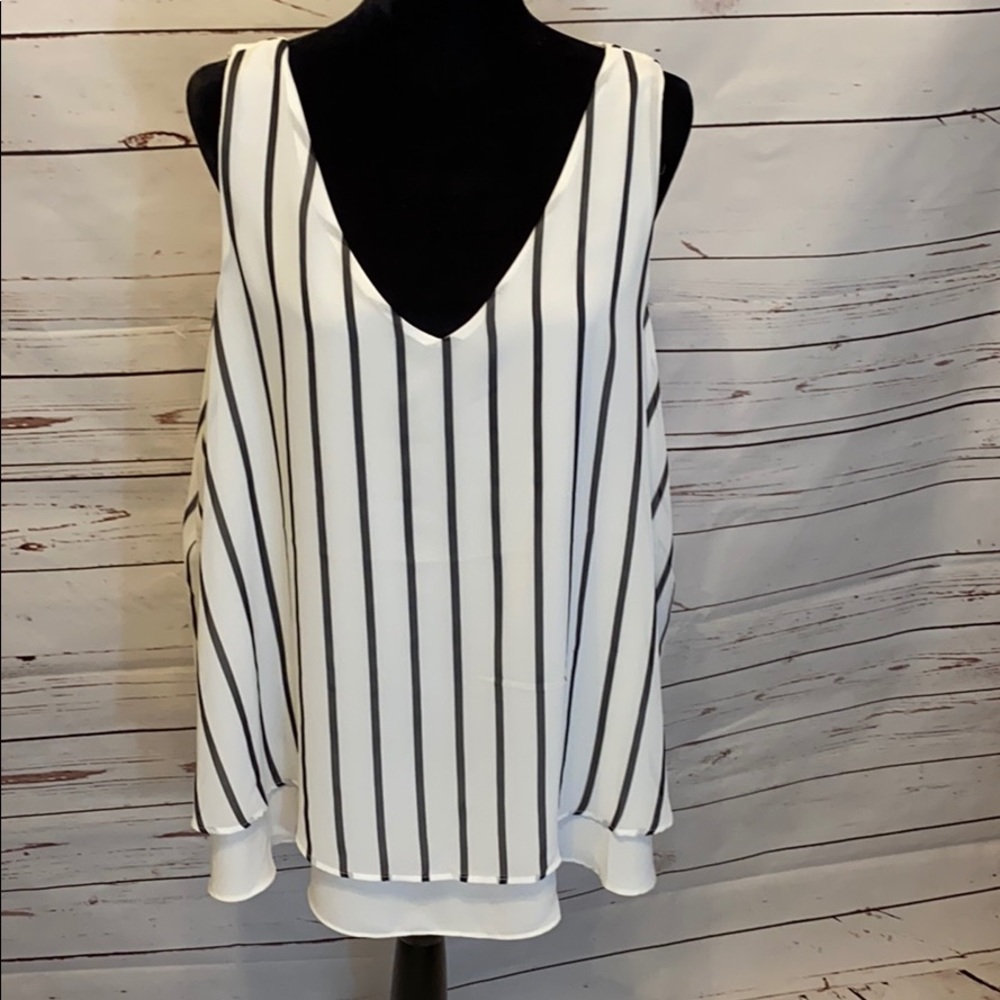 NWT TORRID Stripped Double Layer Tank Top size 1
